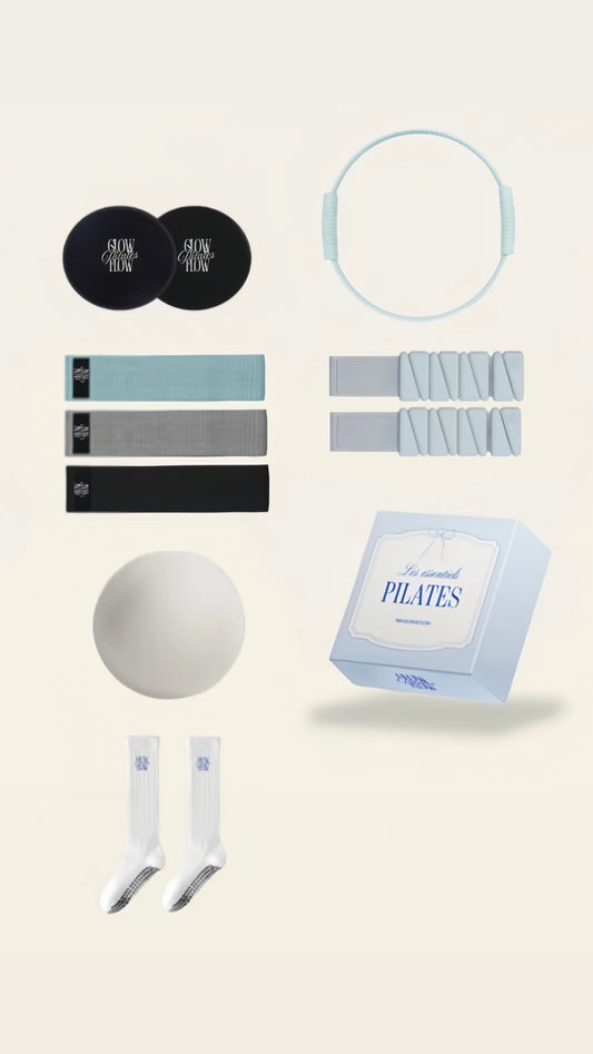 La Boîte Essentielle Pilates — Kit Complet 6 Accessoires + 8 Vidéos d’Entraînement