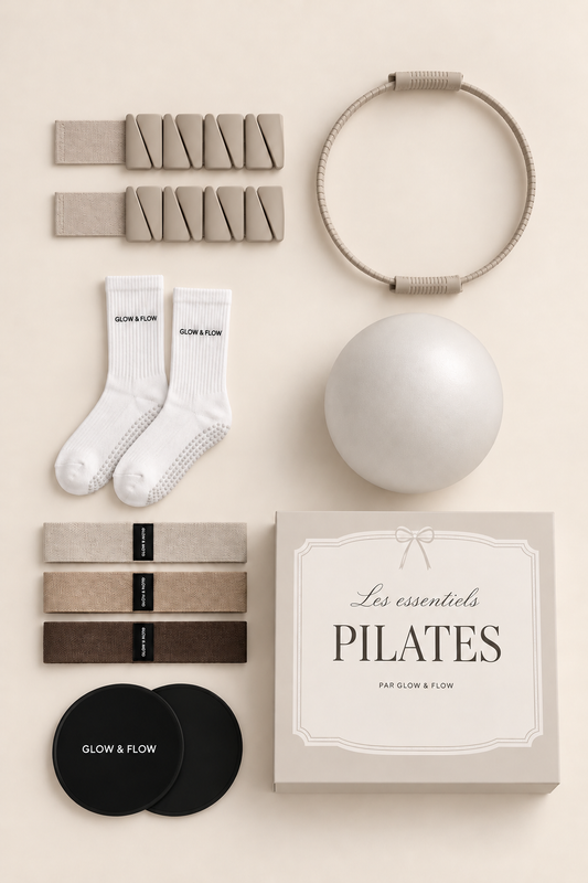 La Boîte Essentielle Pilates — Kit Complet 6 Accessoires + 8 Vidéos d’Entraînement
